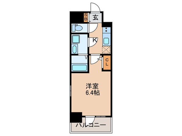 ｴｽﾘｰﾄﾞﾚｼﾞﾃﾞﾝｽ神戸兵庫駅前(607)の物件間取画像